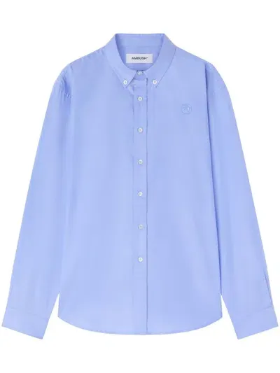 Ambush Logo-embroidered Shirt In Blue