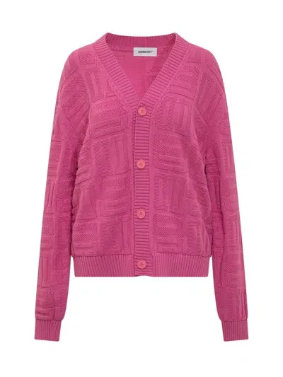 Ambush Monogram Cardigan In Pink