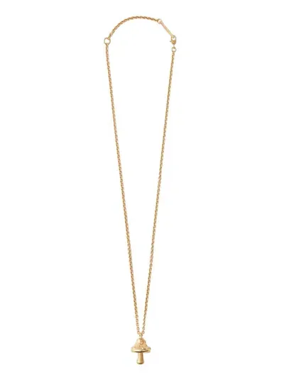 Ambush Mushroom Charm Necklace In Gold