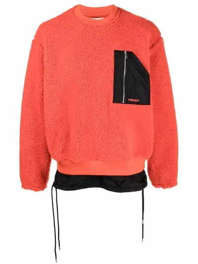 Ambush Patch Pocket Logo Jumper In Orange