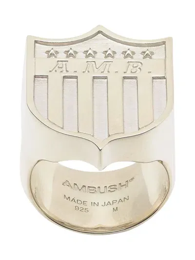 Ambush Varsity Shield Ring In Silver