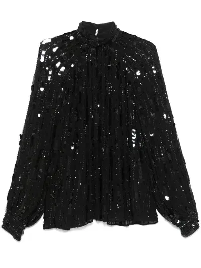 Amen Sequinned Blouse In Black