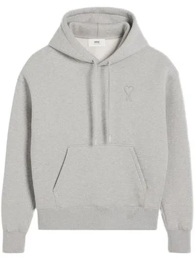 Ami Alexandre Mattiussi Ami De Coeur Hoddie In Gray