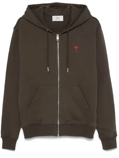 Ami Alexandre Mattiussi Ami De Coeur Hoodie In Black