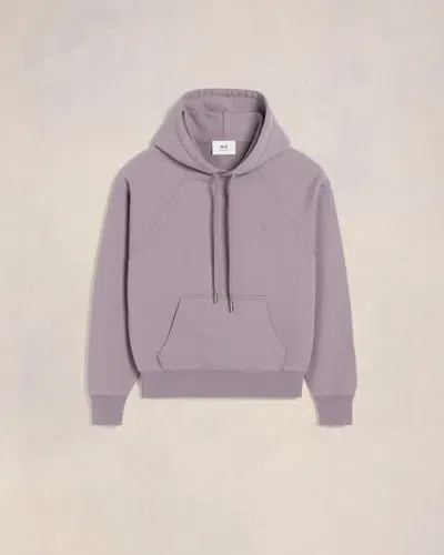 Ami Alexandre Mattiussi Ami De Coeur Hoodie Purple In Lilac