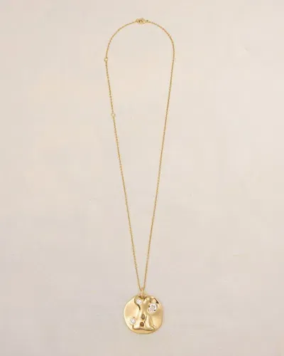 Ami Alexandre Mattiussi Ami De Coeur Medal Necklace Yellow Unisex