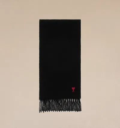 Ami Alexandre Mattiussi Ami De Coeur Scarf Black