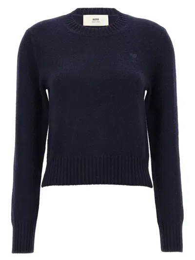 Ami Alexandre Mattiussi Ami De Coeur Sweater In Dark Blue