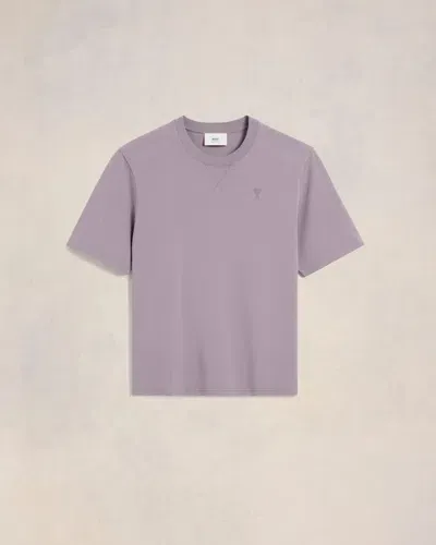 Ami Alexandre Mattiussi Ami De Coeur T-shirt Purple In Lilac