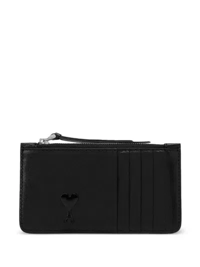 Ami Alexandre Mattiussi Ami Paris Adc Adc Zipped Card Holder Accessories In Black