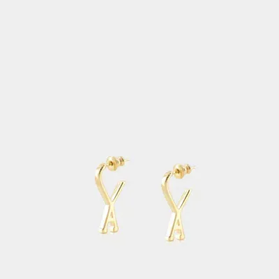 Ami Alexandre Mattiussi Adc Drop Earrings In Gold