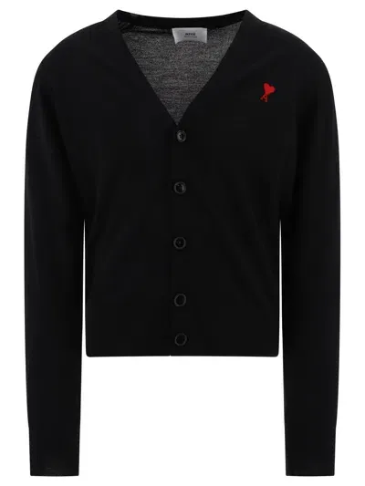 Ami Alexandre Mattiussi Black Ami De Cœur Cardigan