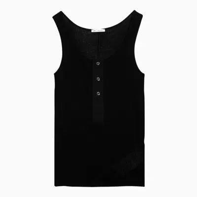 Ami Alexandre Mattiussi Fine-ribbed Tank Top In Black