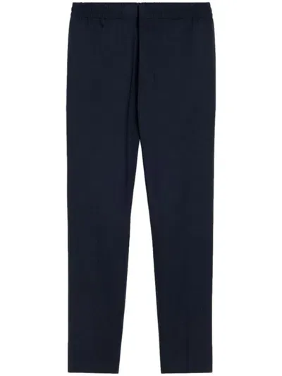 Ami Alexandre Mattiussi Wool Straight-leg Trousers In Blue