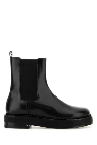 Ami Alexandre Mattiussi Black Square Toe Boots