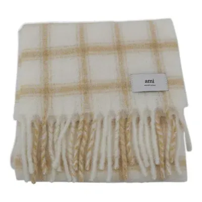 Ami Alexandre Mattiussi Ami Paris Checked Fringed Scarf In Multi