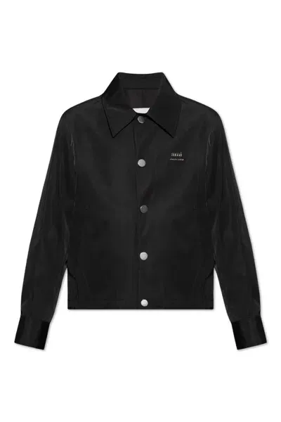 Ami Alexandre Mattiussi Ami Paris Classic Ami Buttoned Jacket In Black