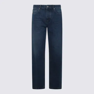 Ami Alexandre Mattiussi Ami Paris Dark Blue Cotton Jeans