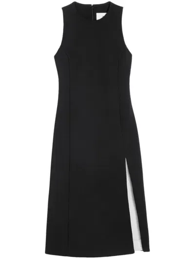 Ami Alexandre Mattiussi Sleeveless Virgin-wool Midi Dress In Black