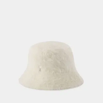 Ami Alexandre Mattiussi Ami Paris Fluffy Bucket Hat In White