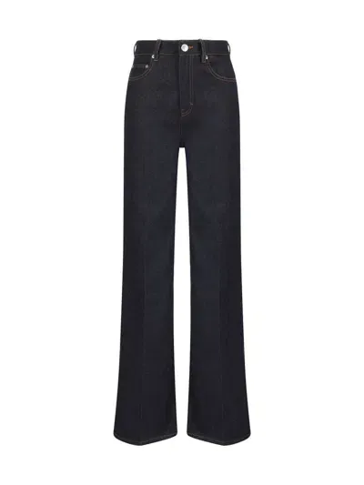 Ami Alexandre Mattiussi Ami Paris Indigo Flared Jeans In Navy