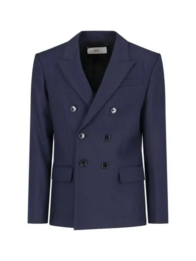 Ami Alexandre Mattiussi Ami Paris Jacket In Navy Blue