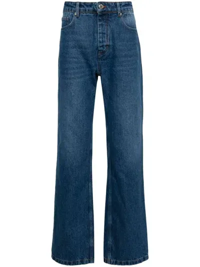 Ami Alexandre Mattiussi Ami Paris Mid-rise Straight-leg Jeans In Bleu Used