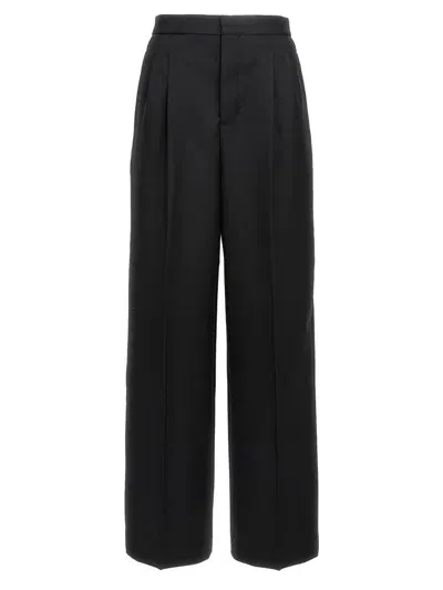 Ami Alexandre Mattiussi Ami Paris Pants With Front Pleats In Black