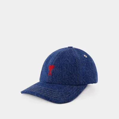 Ami Alexandre Mattiussi Ami Paris Red Adc Cap In Blue