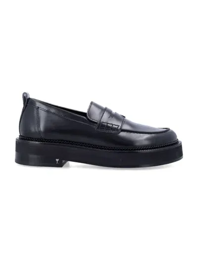 Ami Alexandre Mattiussi Chunky Loafer Raised Sole In Black