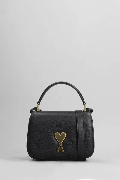 Ami Alexandre Mattiussi Shoulder Bag In Black Leather