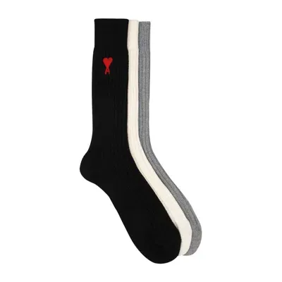 Ami Alexandre Mattiussi Ami Paris Socks In White