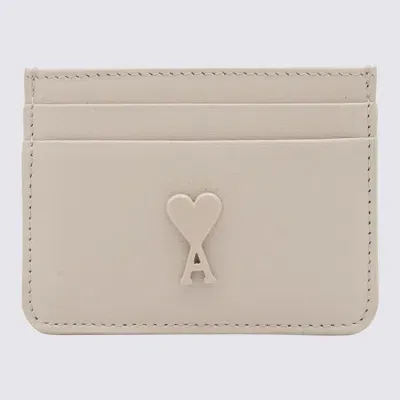 Ami Alexandre Mattiussi Ami Paris White Leather Card Holder