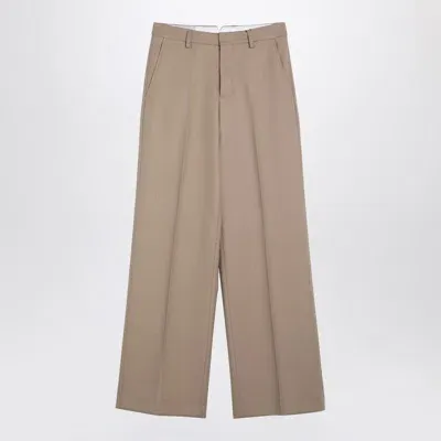 Ami Alexandre Mattiussi Ami Paris Wide Trousers In Beige