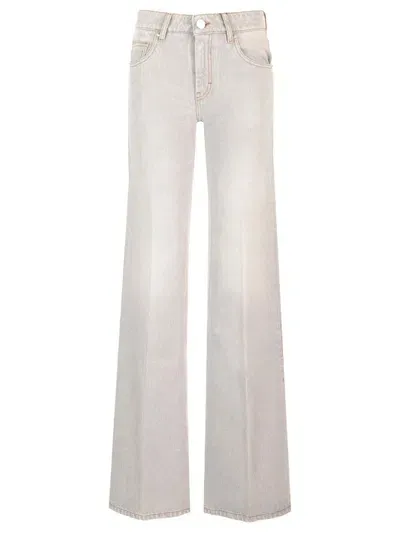 Ami Alexandre Mattiussi Ami Slitted Flared Jeans In Grey