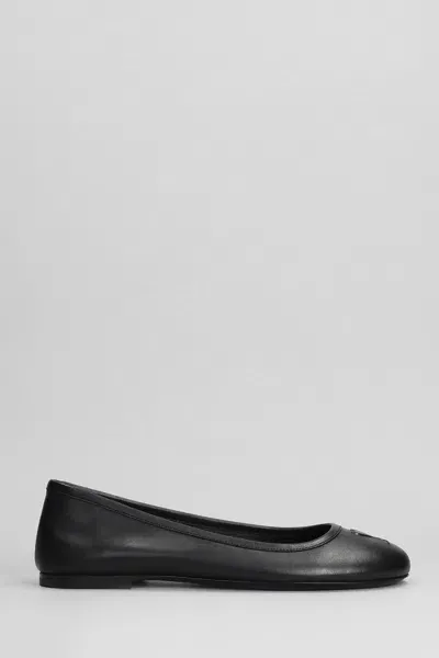 Ami Alexandre Mattiussi Ballet Flats In Black Leather