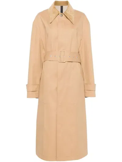 Ami Alexandre Mattiussi Belted Coat In Neutrals