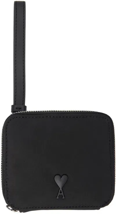 Ami Alexandre Mattiussi Black Ami De Coeur Wallet In Black/001