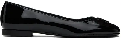 Ami Alexandre Mattiussi Black Ami De Cœur Ballerina Flats In Black/001