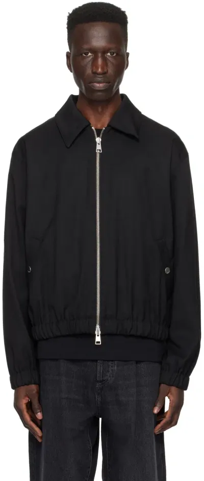 Ami Alexandre Mattiussi Black Ami De Cœur Bomber Jacket In Black/001