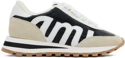 Ami Alexandre Mattiussi Black & Beige Rush Sneakers In Black/001