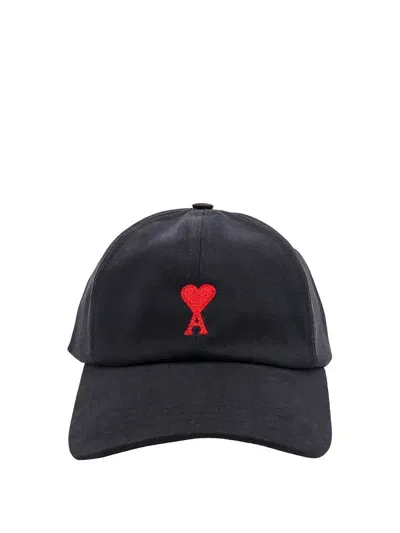 Ami Alexandre Mattiussi Black Baseball Cap With Adc Embroidery In Cotton Man