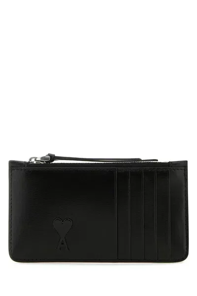 Ami Alexandre Mattiussi Black Leather Card Holder