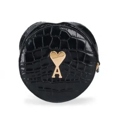 Ami Alexandre Mattiussi Black Round Paris Bag