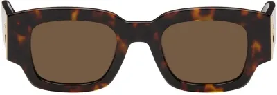 Ami Alexandre Mattiussi Brown Classical Ami De Cœur Sunglasses In Shell/955