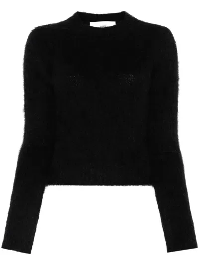 Ami Alexandre Mattiussi Brushed-knit Sweater In 黑色