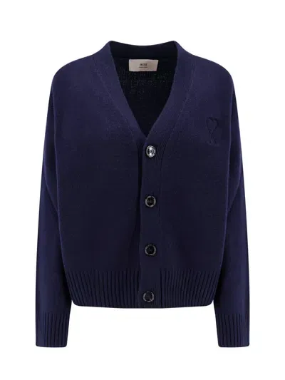 Ami Alexandre Mattiussi Cardigan In Blue