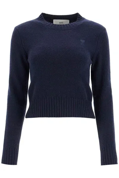 Ami Alexandre Mattiussi Women's Cashmere And Wool Pullover Sweater In Blue