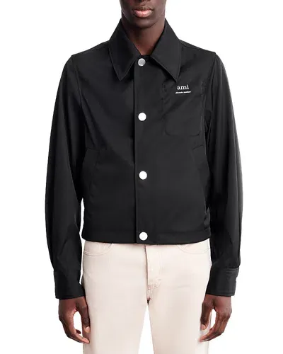 Ami Alexandre Mattiussi Classic Tech Twill Jacket In Black