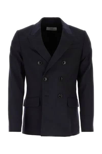 Ami Alexandre Mattiussi Double Breasted Jacket In Navy